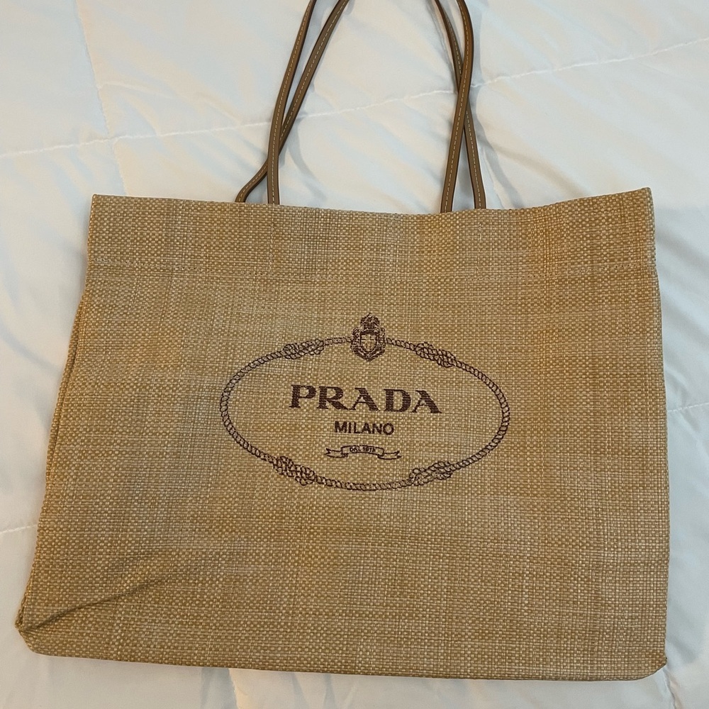 Prada Raffia Tote